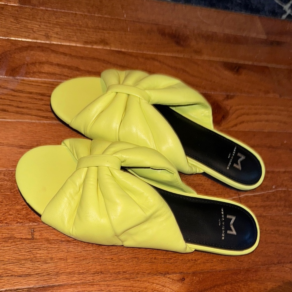 Marc Fisher Lime Green Mules